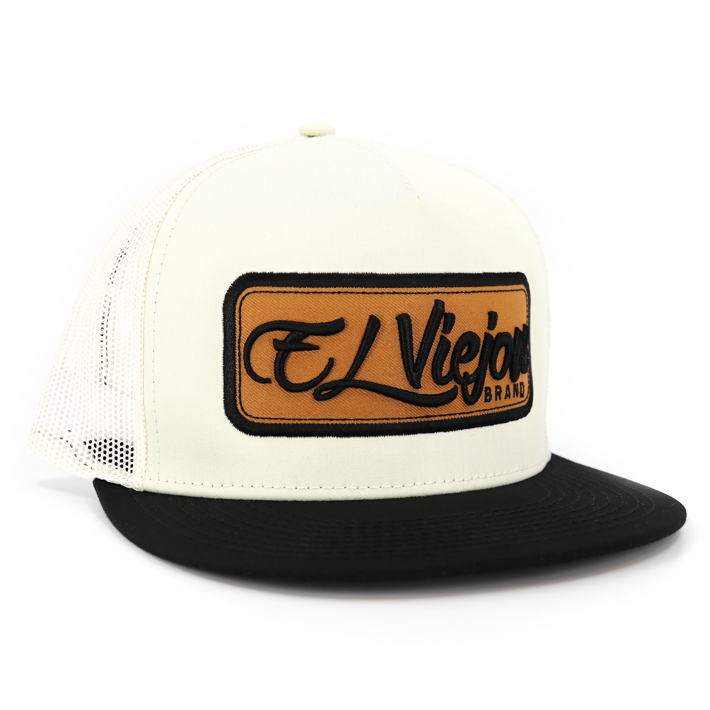 EVPatch Black/Ivory flat visor hat / gorra de visera plana