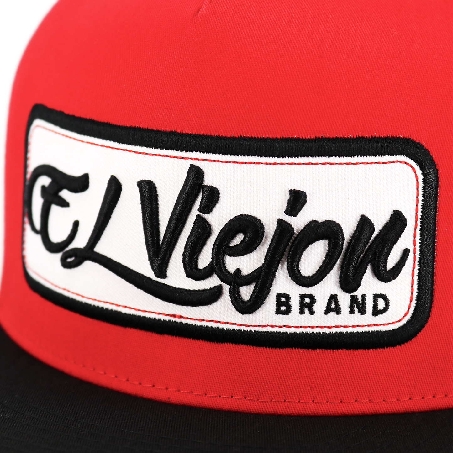 EVPatch Black/Red/White flat visor hat / gorra de visera plana