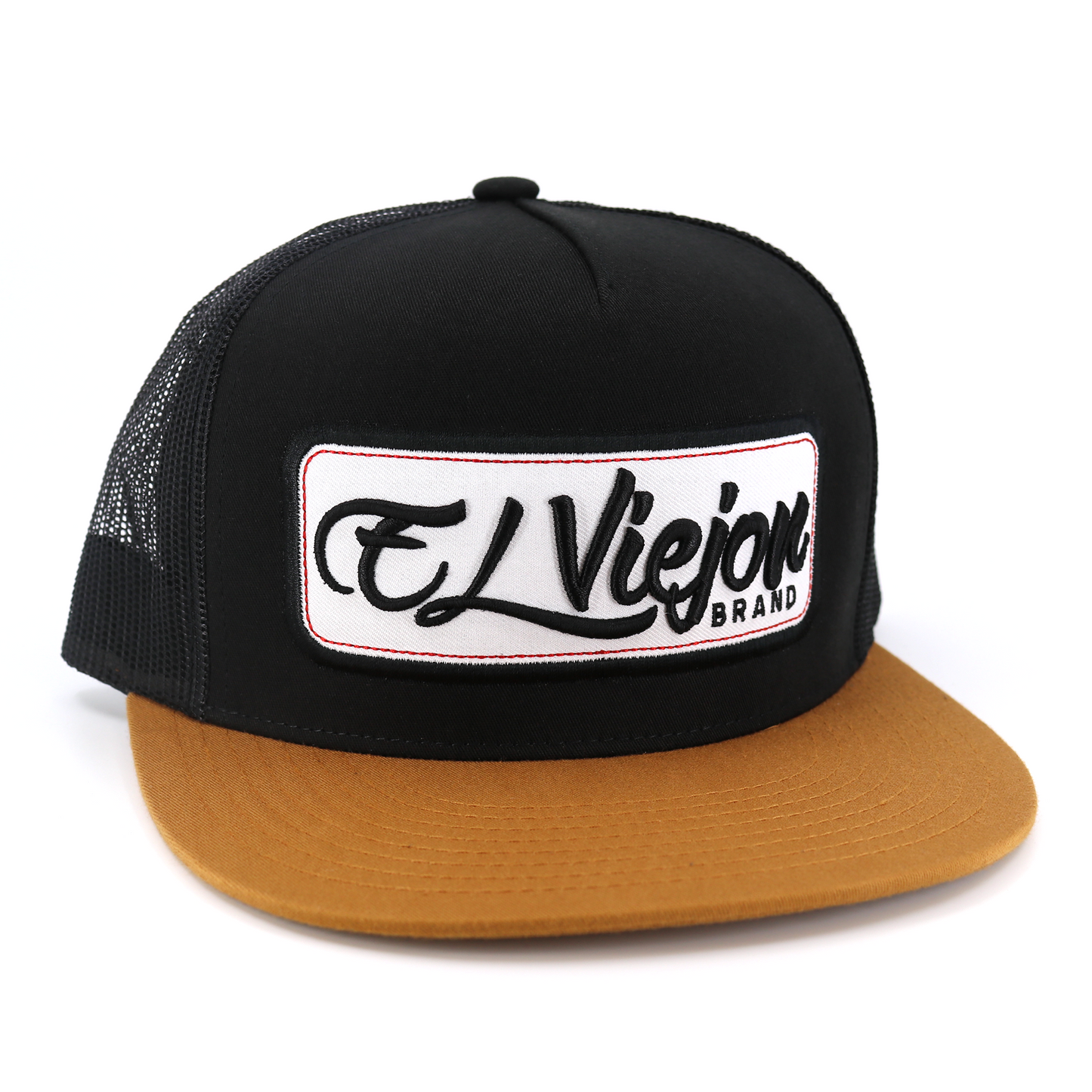 EVPatch Caramel/Black flat visor hat / gorra de visera plana