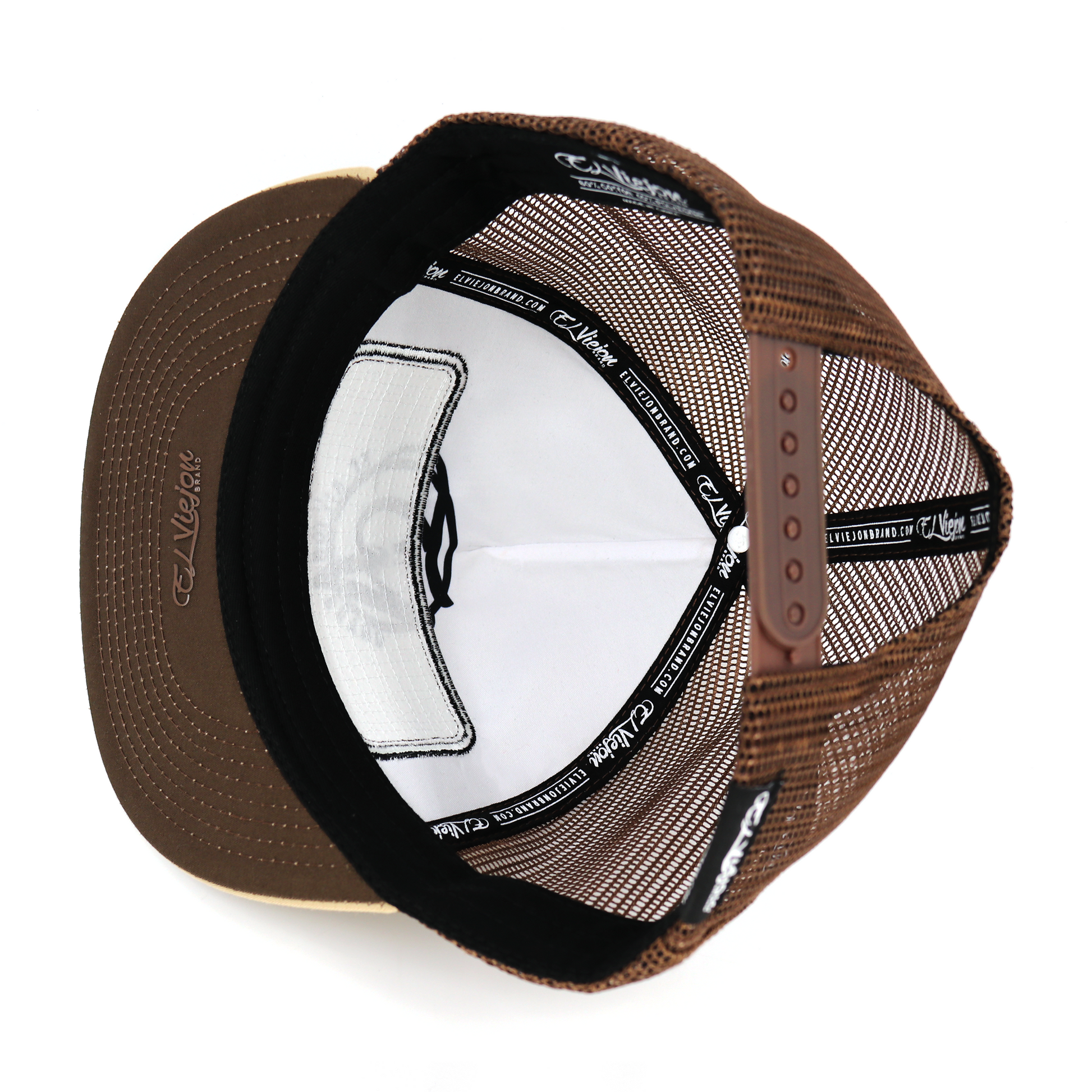 EVPatch Khaki/Brown (BROWN Patch) flat visor hat / gorra de visera plana