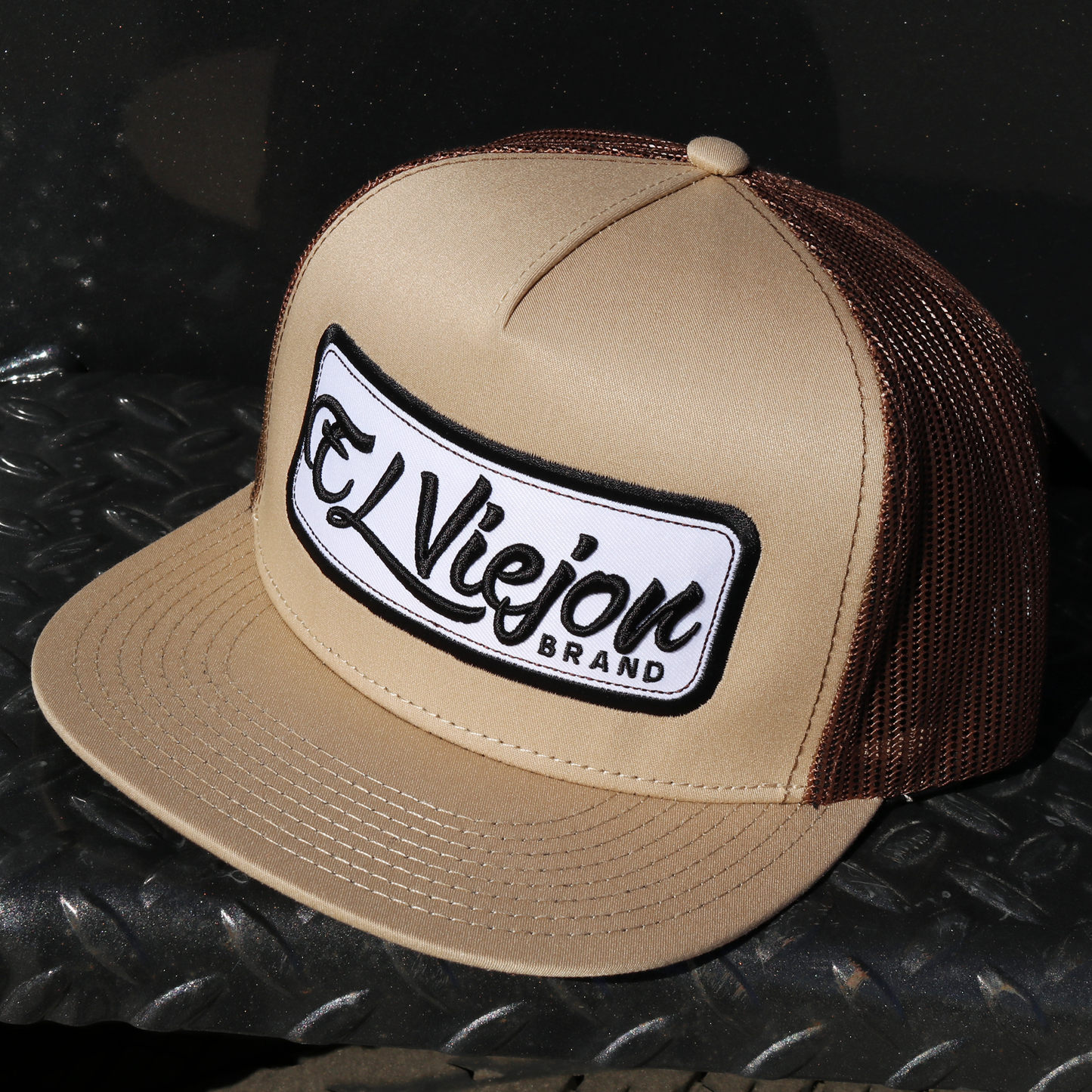 EVPatch Khaki/Brown flat visor hat / gorra de visera plana