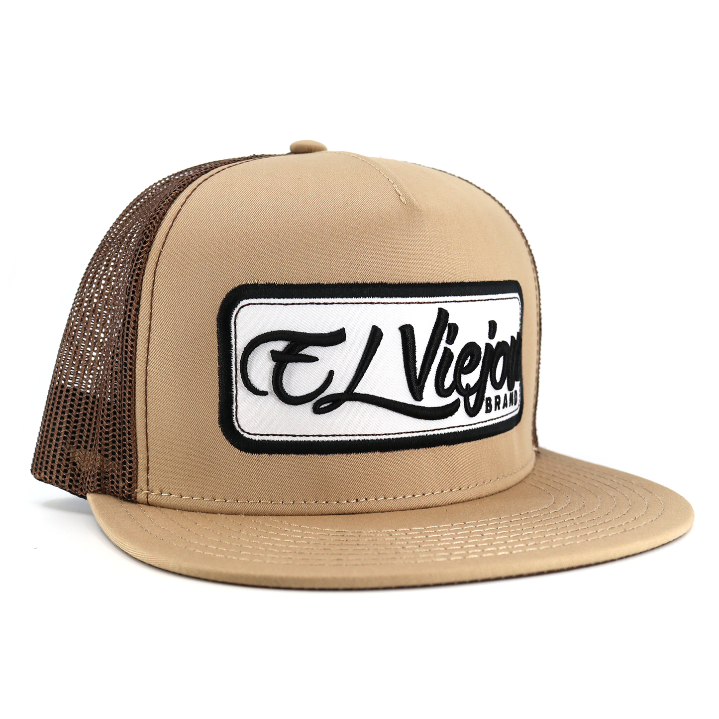 EVPatch Khaki/Brown flat visor hat / gorra de visera plana