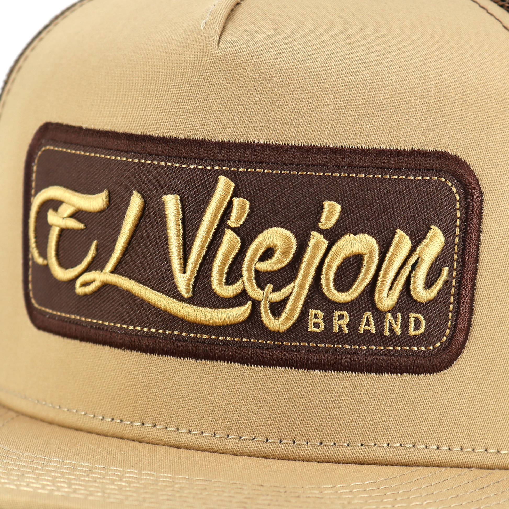 EVPatch Khaki/Brown (BROWN Patch) flat visor hat / gorra de visera plana