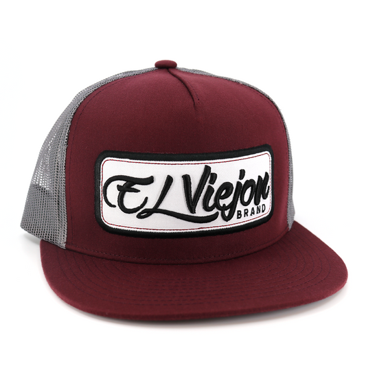 EVPatch Maroon/Charcoal flat visor hat / gorra de visera plana