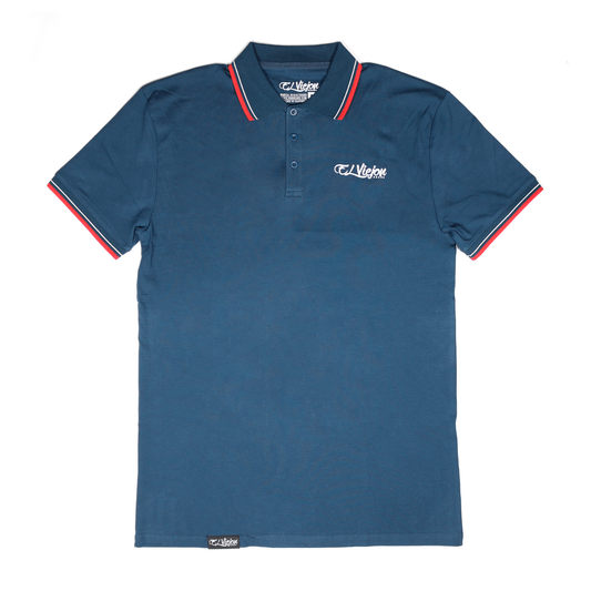 Polo Shirt - INDIGO stripe collar