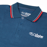 Polo Shirt - INDIGO stripe collar