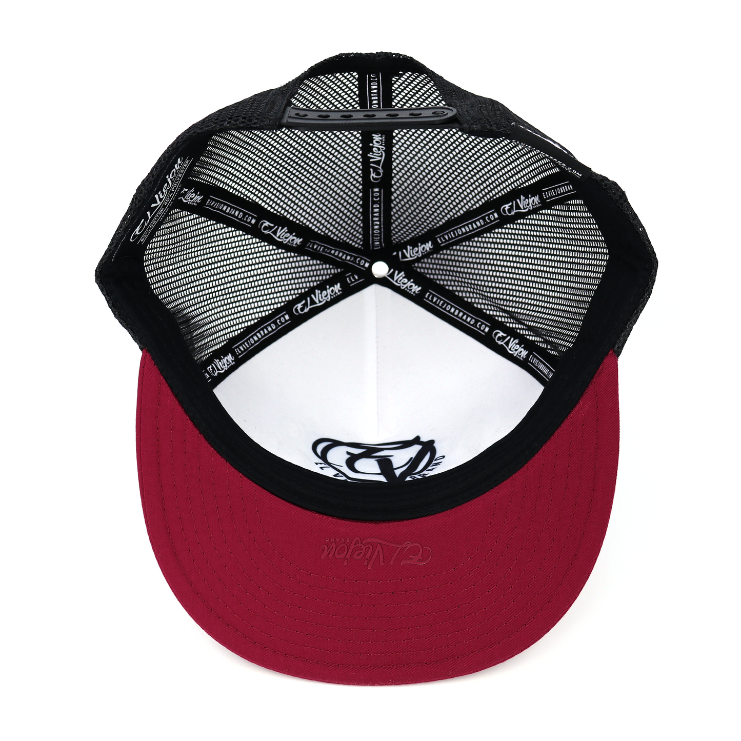 Gordito Y Barbon Maroon/Black flat visor hat / gorra de visera plana