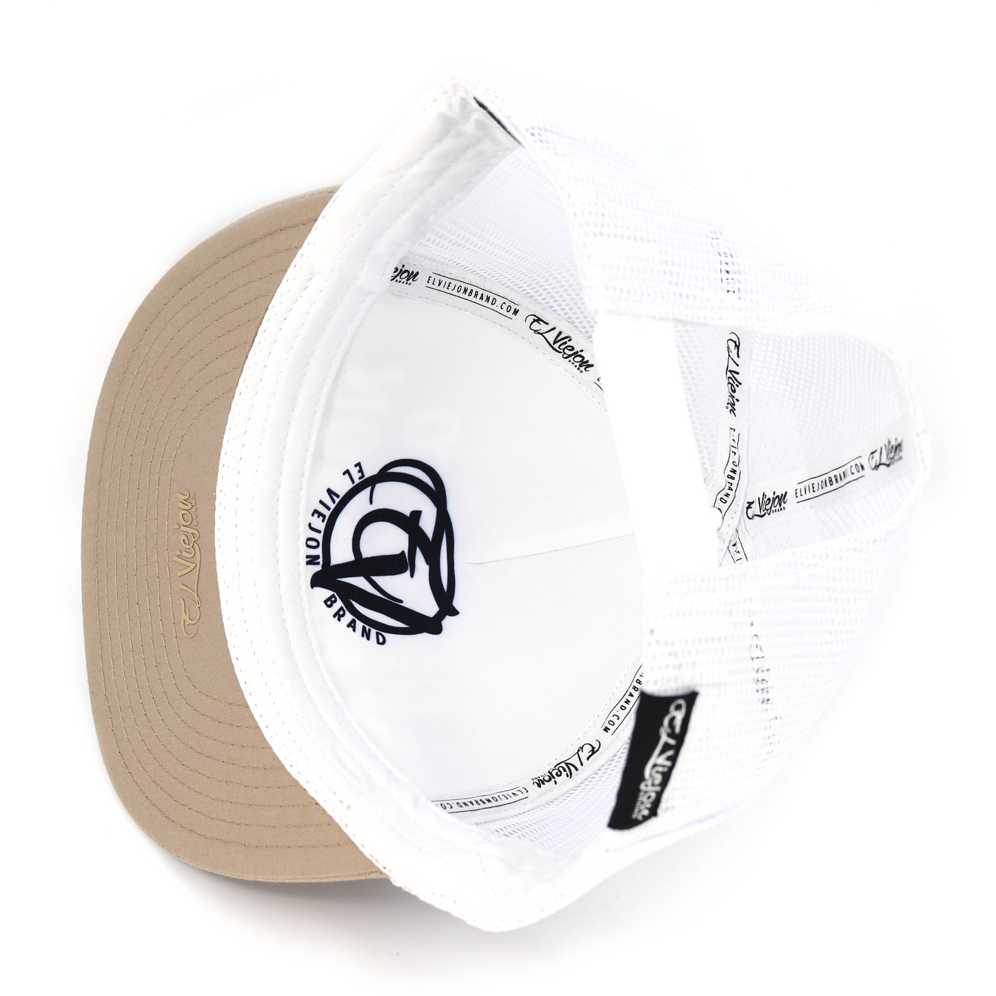 Gordito Y Barbon Sand/White flat visor hat / gorra de visera plana