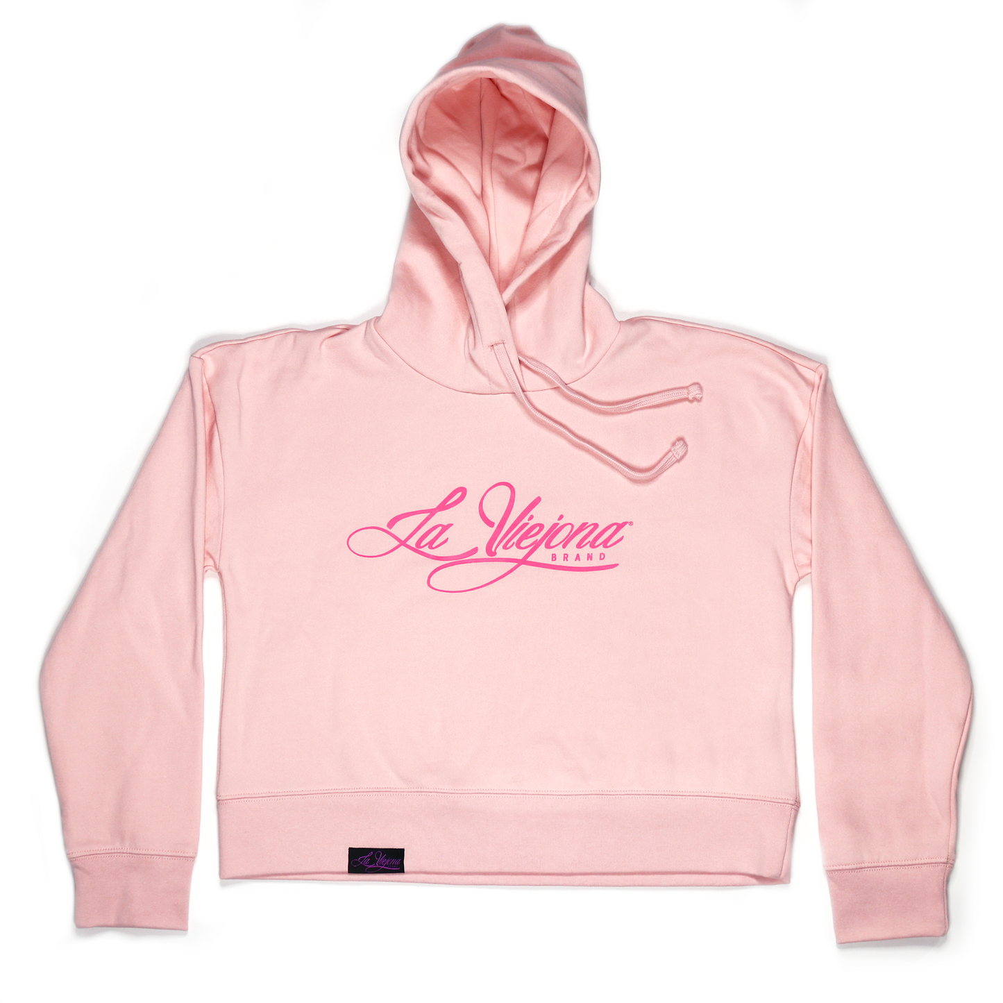 La Viejona Hoodie (Croptop)- Pink