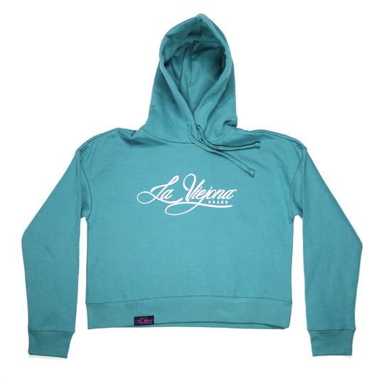 La Viejona Hoodie (Croptop)- Teal