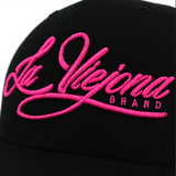 La Viejona Black Visera Clasica Pink Logo