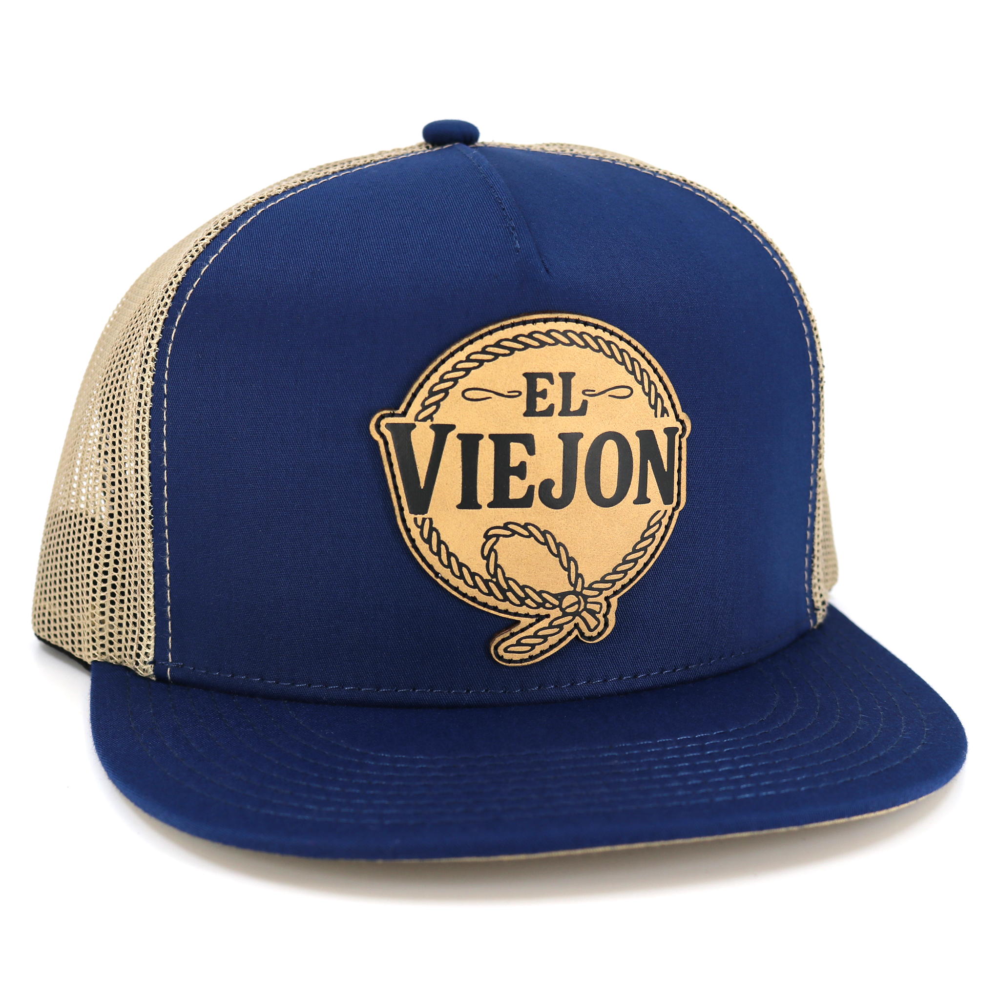 Rienda Navy Tan Flat Visor Hat El Viejon Brand rienda-navy-tan-flat-visor-hat-el-viejon-brand