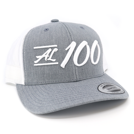 AL 100 Heather/White classic visor hat / gorra de visera clasica