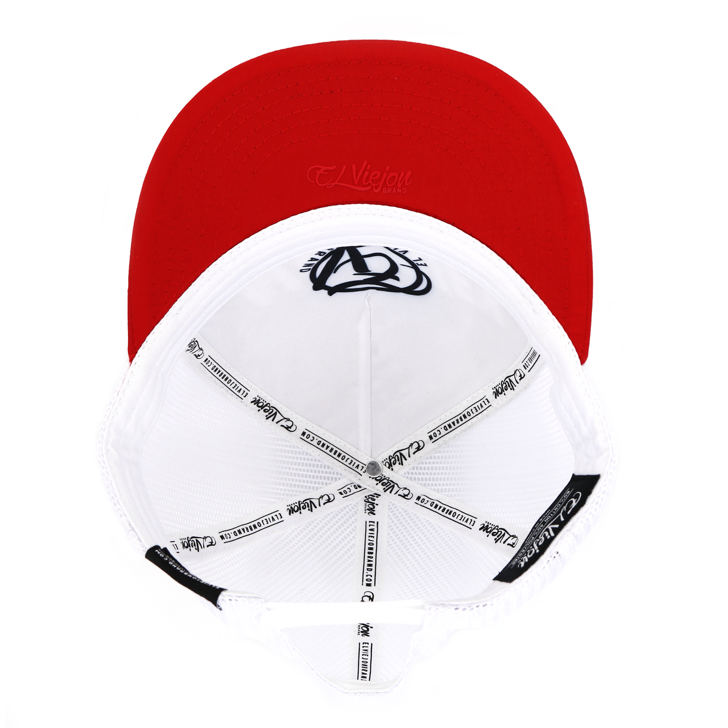 Algo Bien Red/Black/White flat visor hat / gorra de visera plana