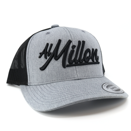 Al Millon Heather/Black classic visor hat / gorra de visera clasica