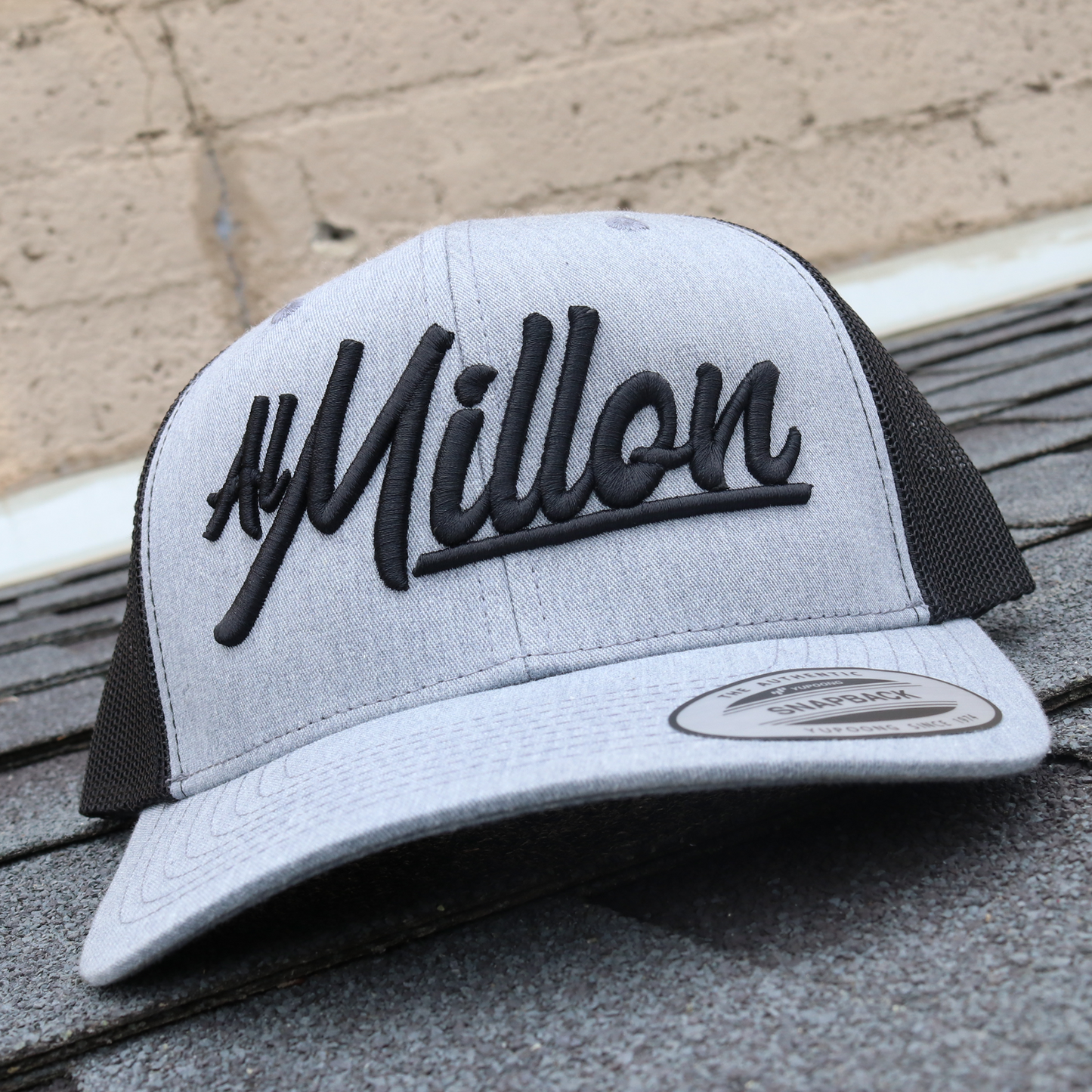 Al Millon Heather/Black classic visor hat / gorra de visera clasica