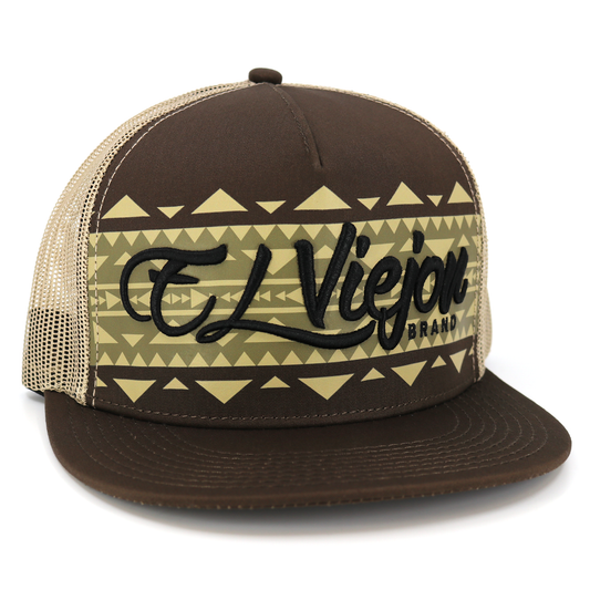 Arizona Brown/Khaki flat visor hat