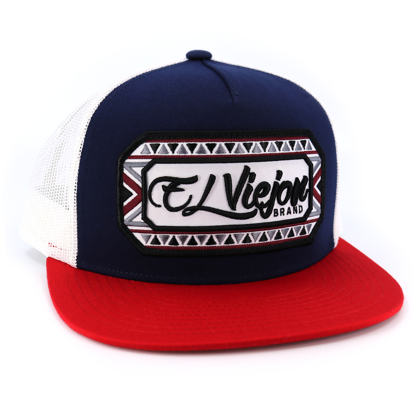 Azteca Red/Navy/White flat visor hat / gorra de visera plana