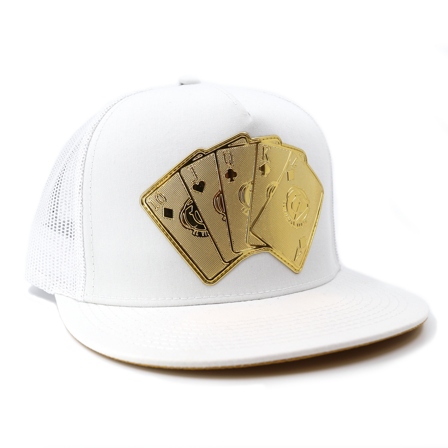 Baraja De Oro White flat visor hat / gorra de visera plana