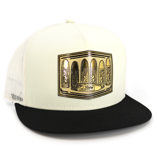 Calibre Black/Ivory flat visor hat