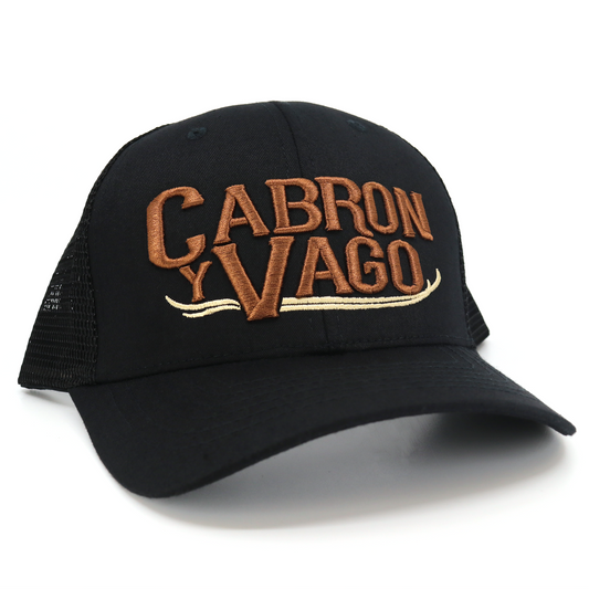 Cabron Y Vago Black classic visor hat / gorra de visera clasica