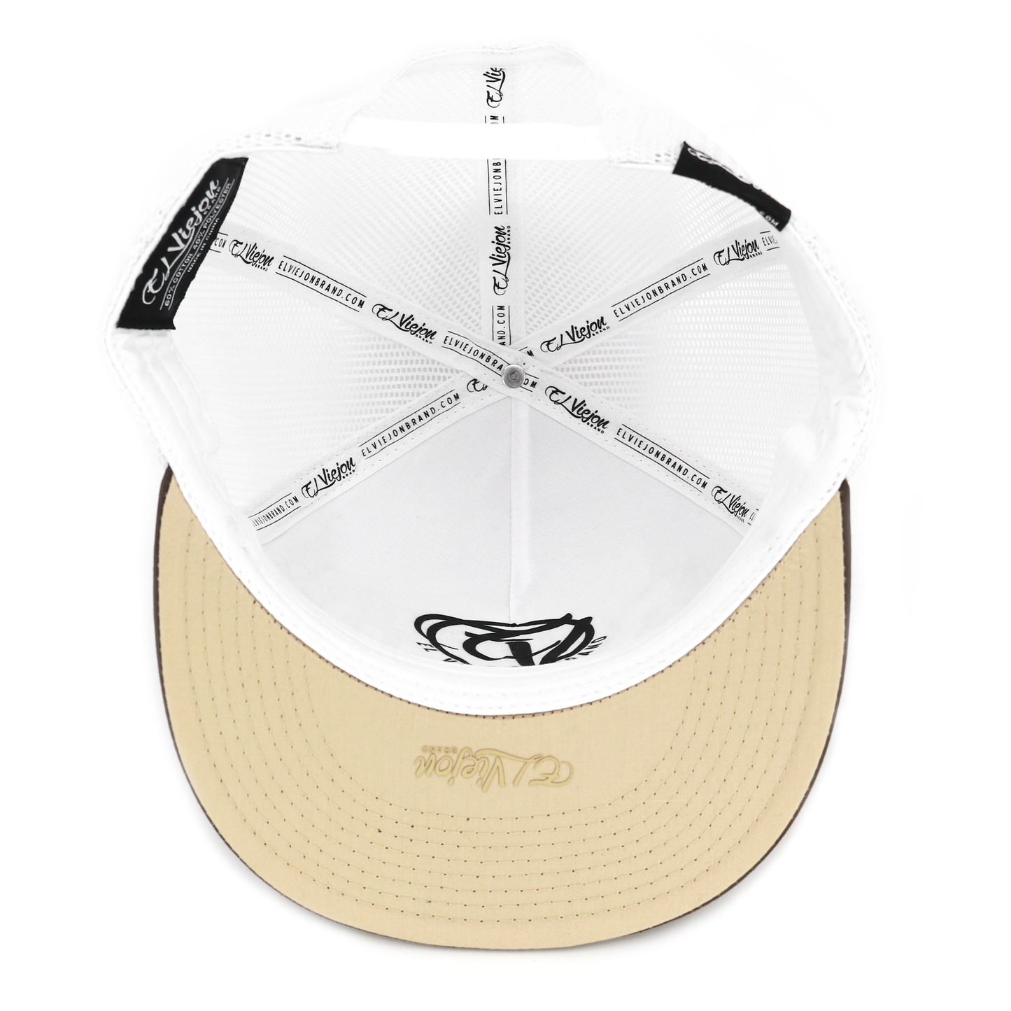 Cabron Y Vago Brown/Khaki/White flat visor hat