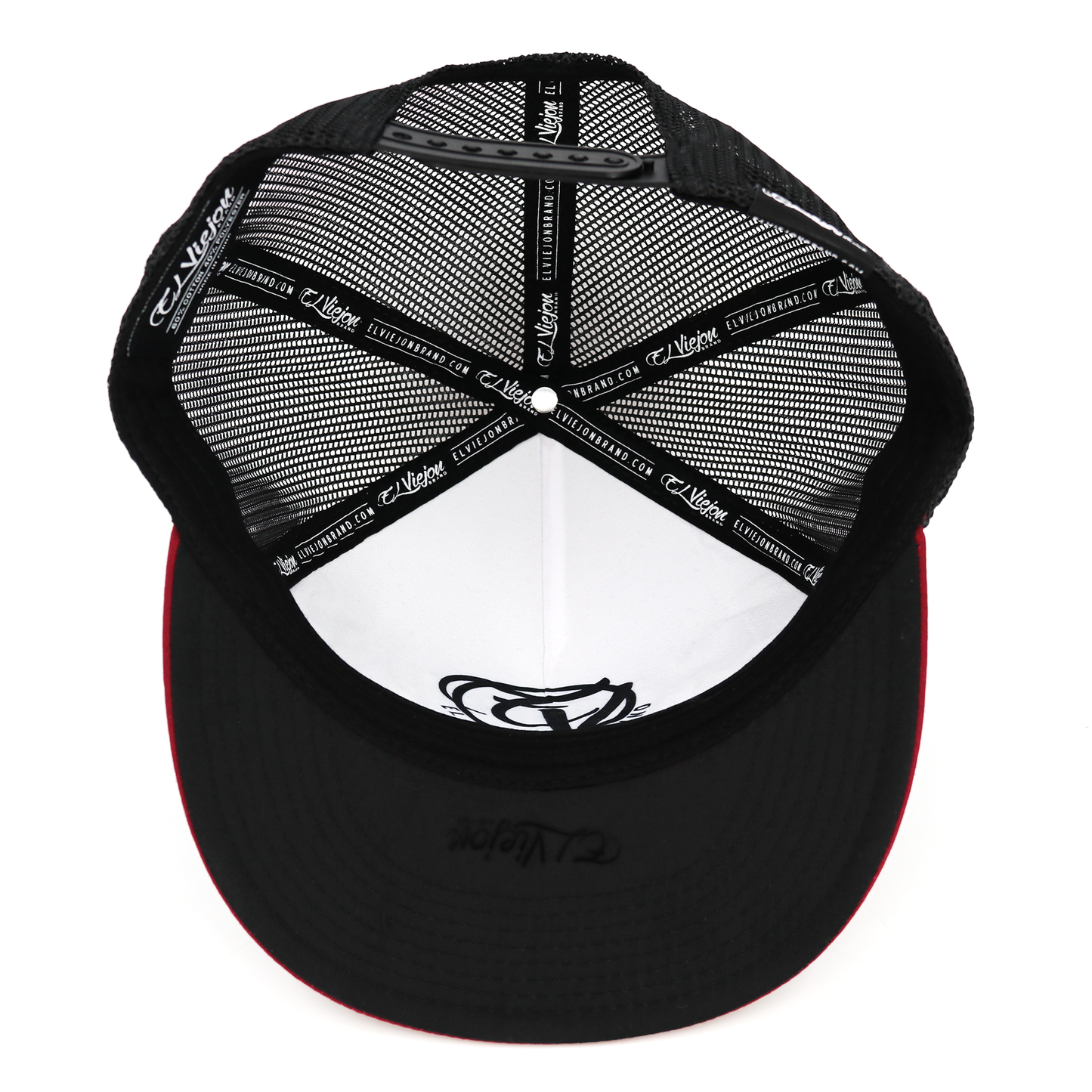 Cabron Y Vago Maroon/Black flat visor hat