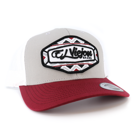 Dakota Maroon/Silver/White classic visor hat / gorra de visera clasica