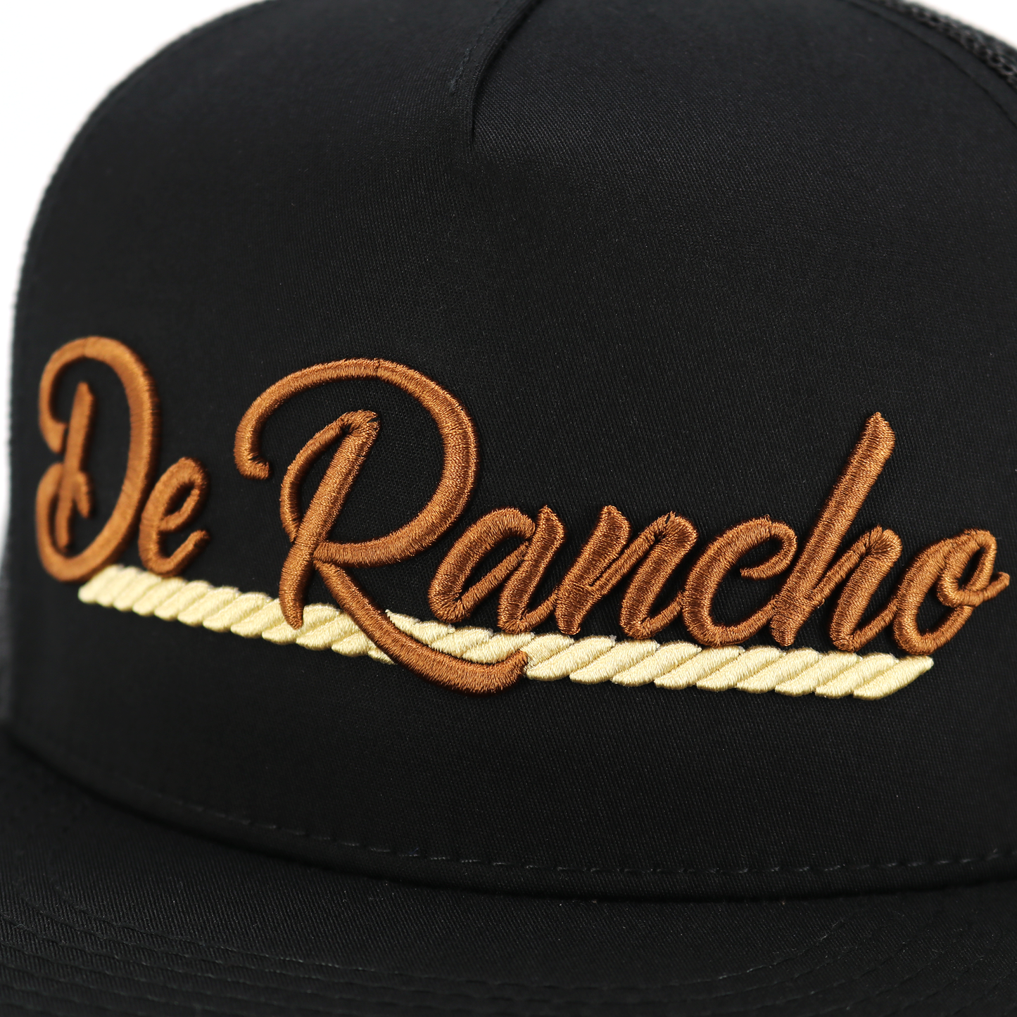 De Rancho Black flat visor hat