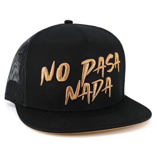 No Pasa Nada Black flat visor hat