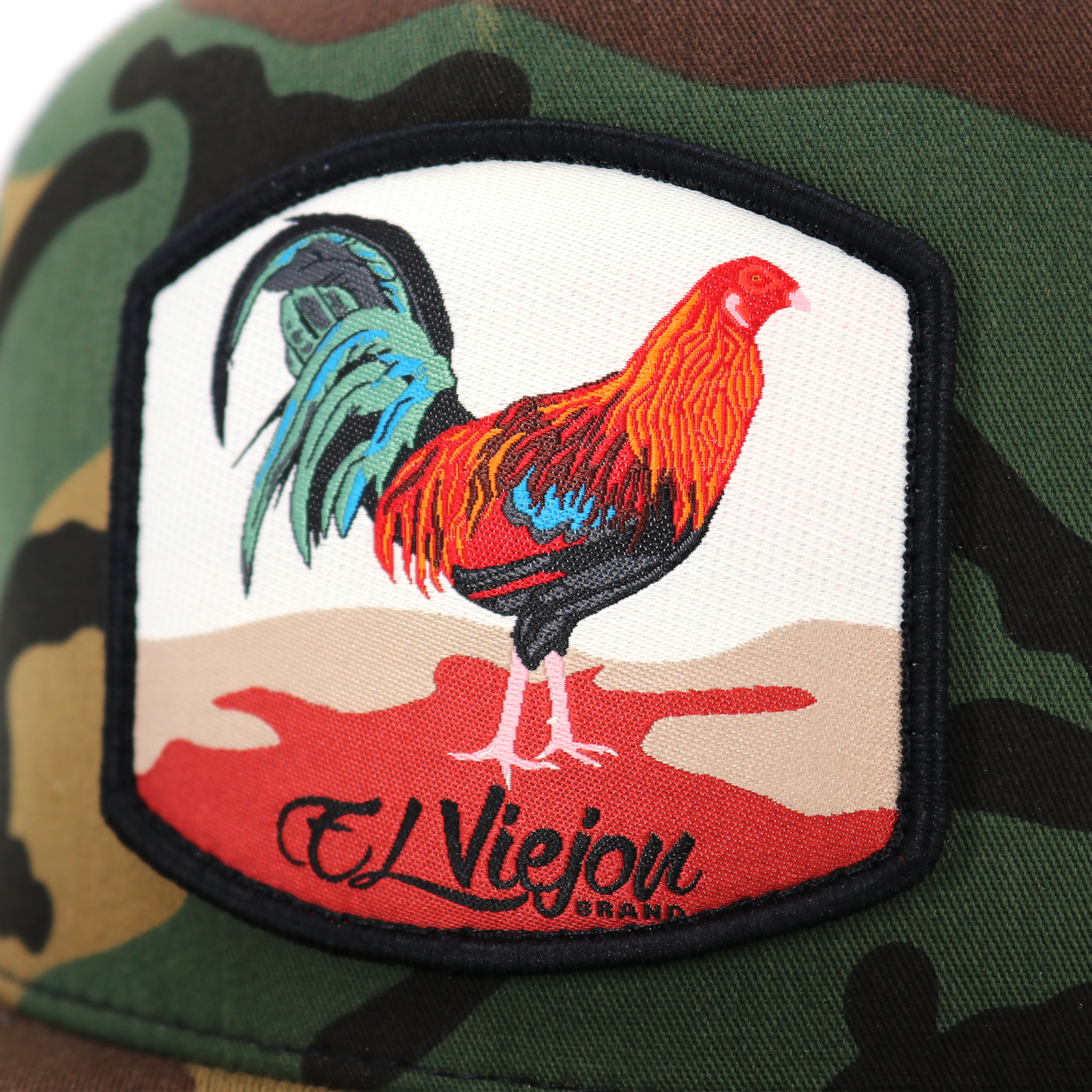 Gallo Camo/White flat visor hat / gorra de visera plana