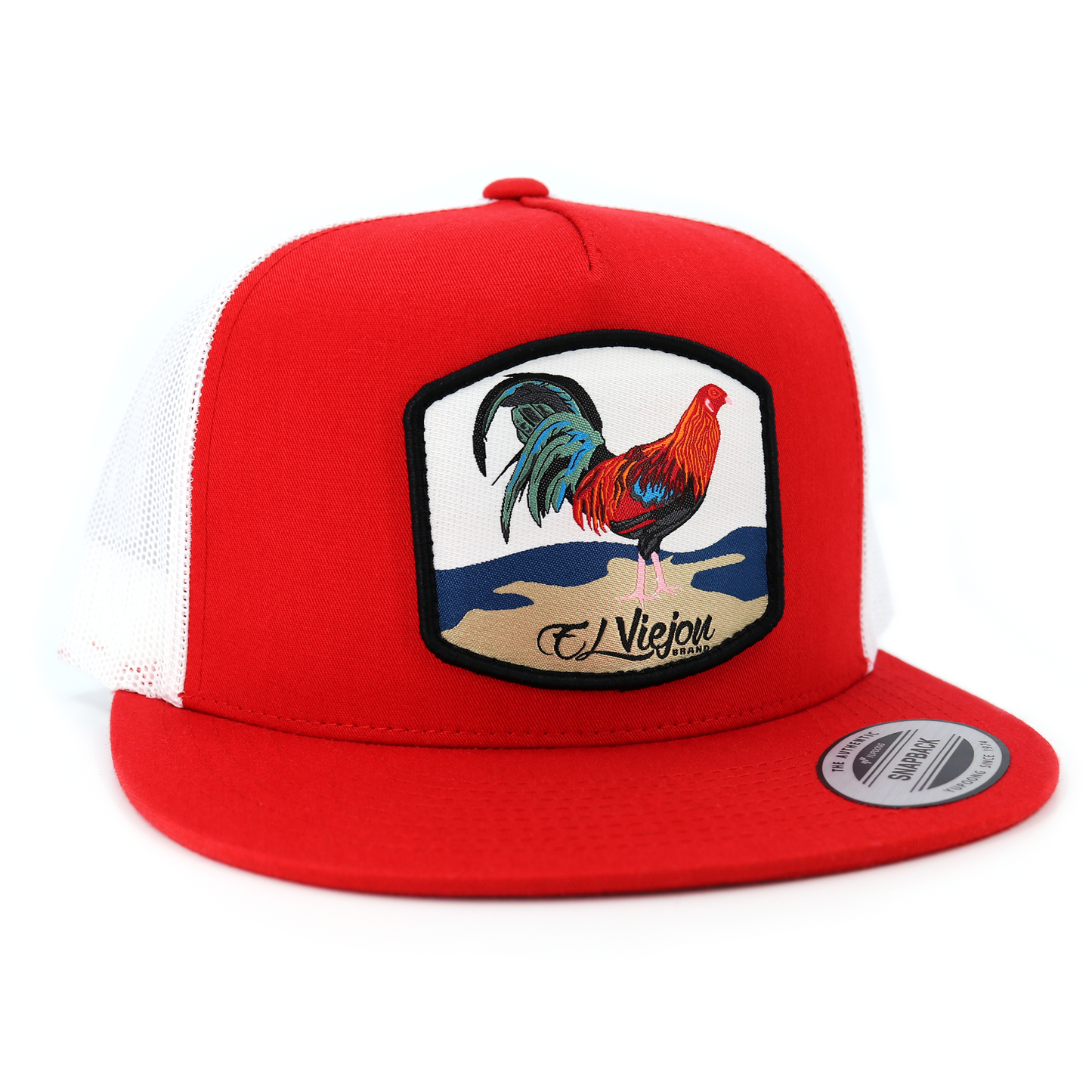 Gallo Red/White flat visor hat / gorra de visera plana