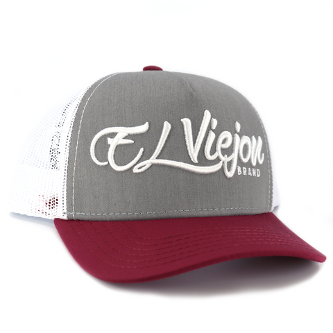 El Viejon Maroon/Heather/White KID HAT / GORRA PARA NIÑO