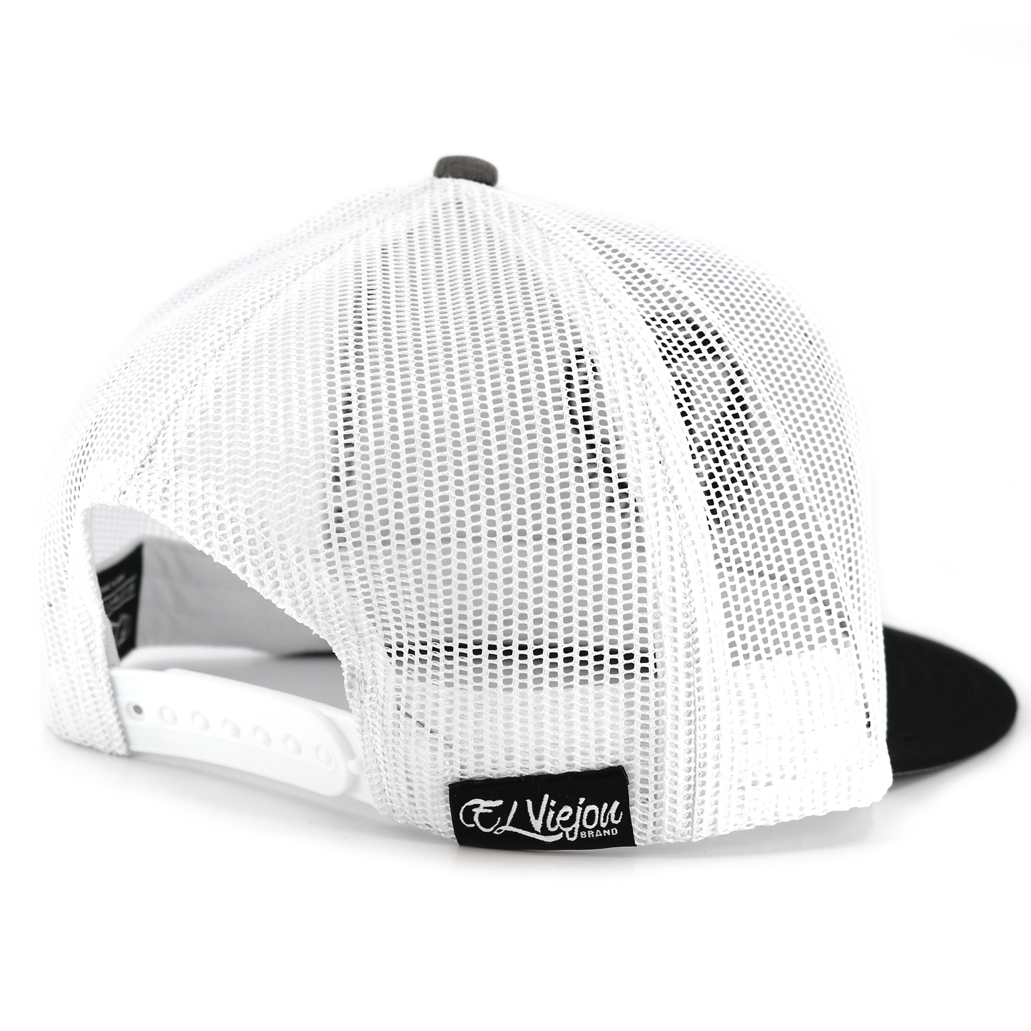 Euro Black/Heather/White flat visor hat