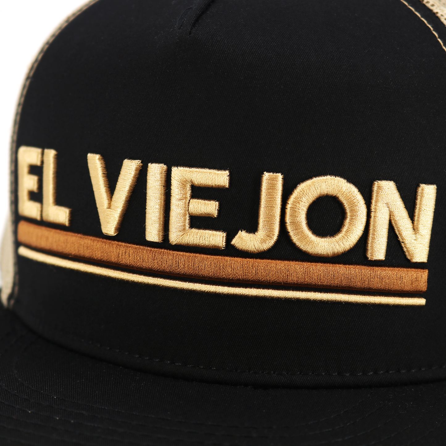 Euro Black/Khaki flat visor hat