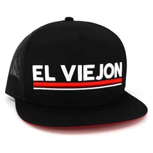 Euro Black flat visor hat
