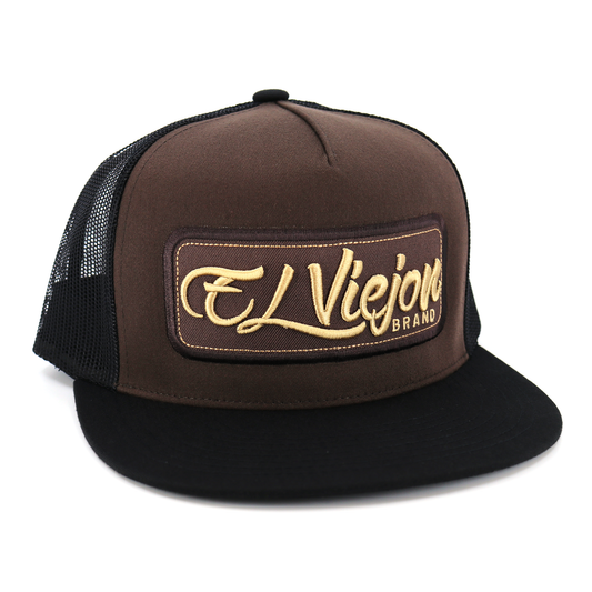 EVPatch Black/Brown/Black flat visor hat / gorra de visera plana