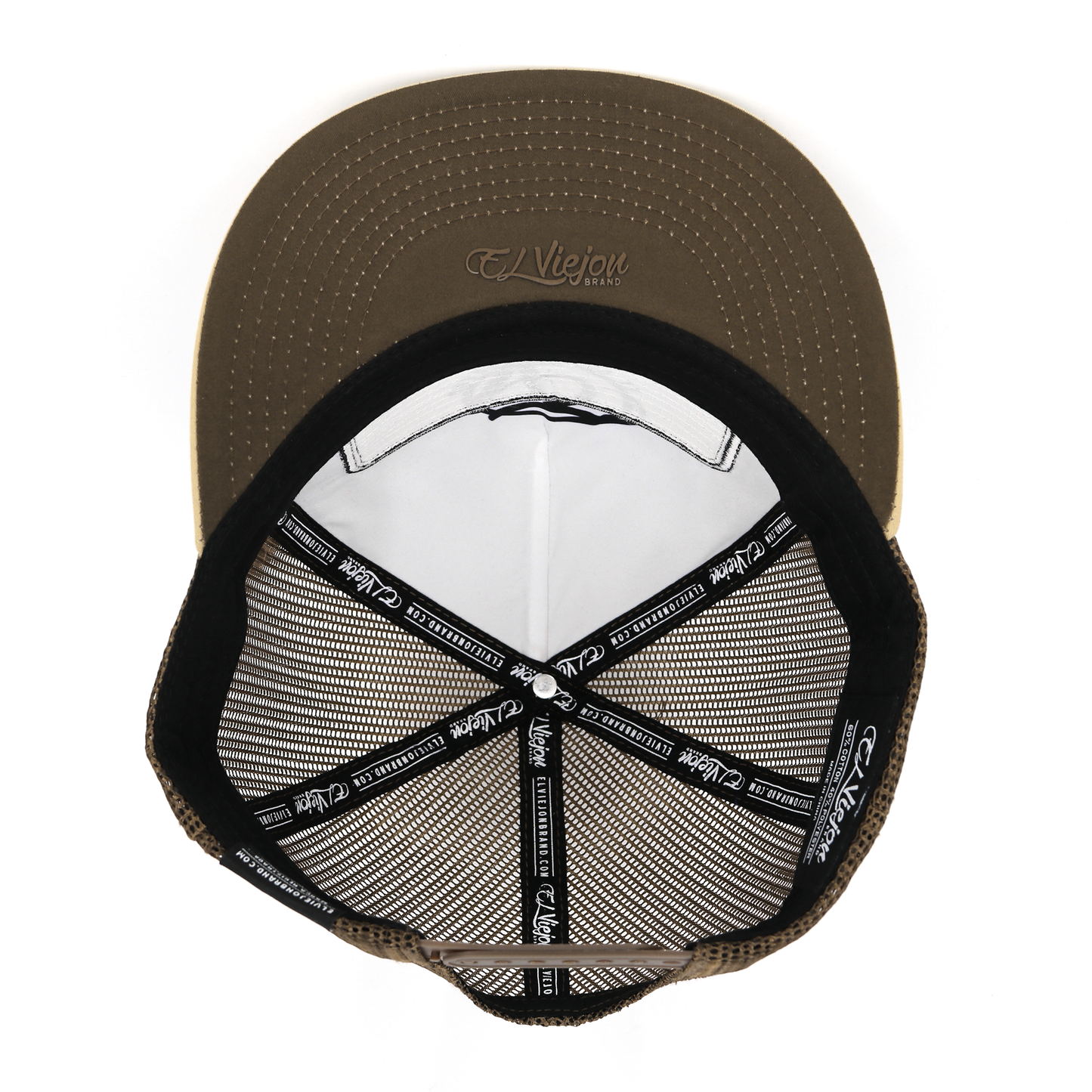 EVPatch Khaki/Brown (White Patch) flat visor hat