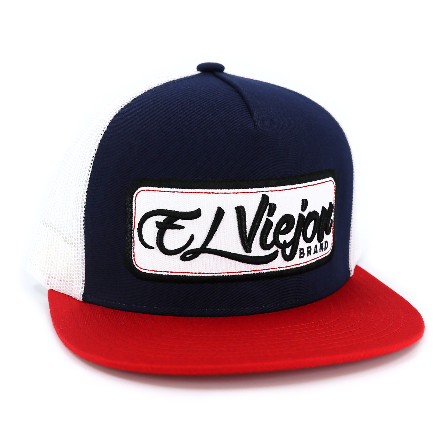 EVPatch Red/Navy/White flat visor hat / gorra de visera plana