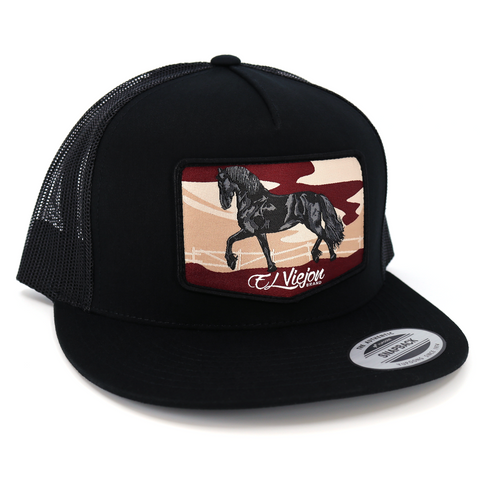 Frison Black flat visor hat / gorra de visera plana