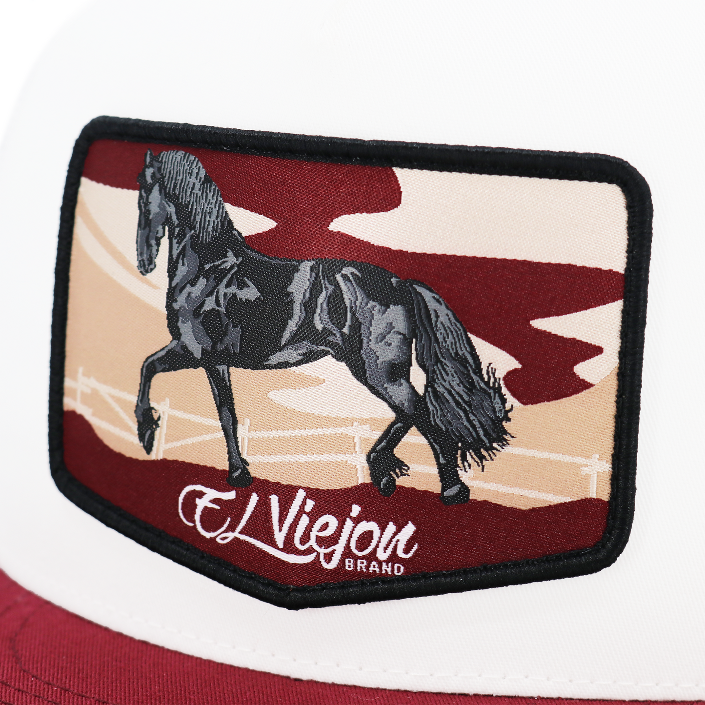 Frison Maroon/White/White flat visor hat / gorra de visera plana