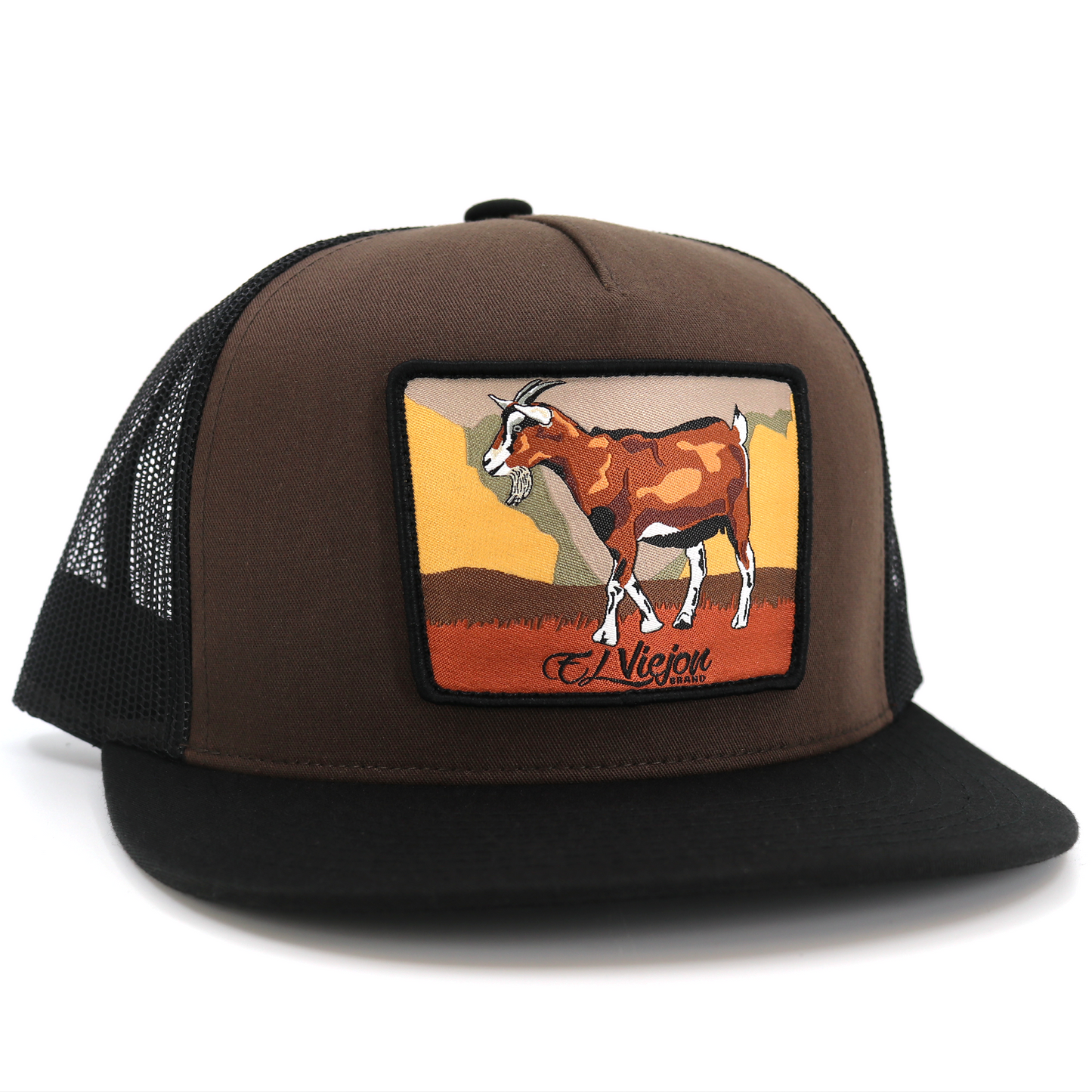 Chivo Black/Brown/Black flat visor hat / gorra de visera plana