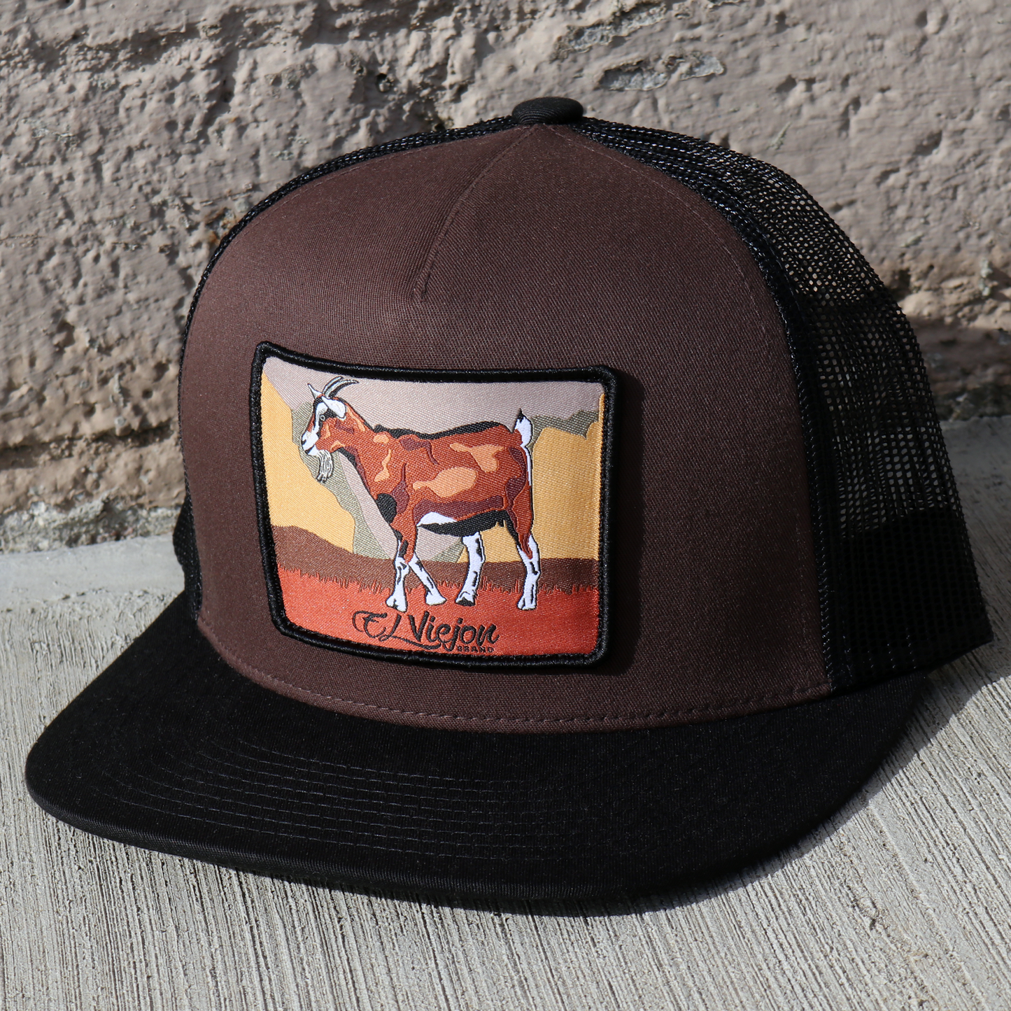 Chivo Black/Brown/Black flat visor hat / gorra de visera plana