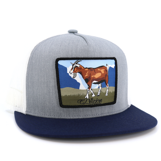 Chivo Navy/Heather/White flat visor hat / gorra de visera plana