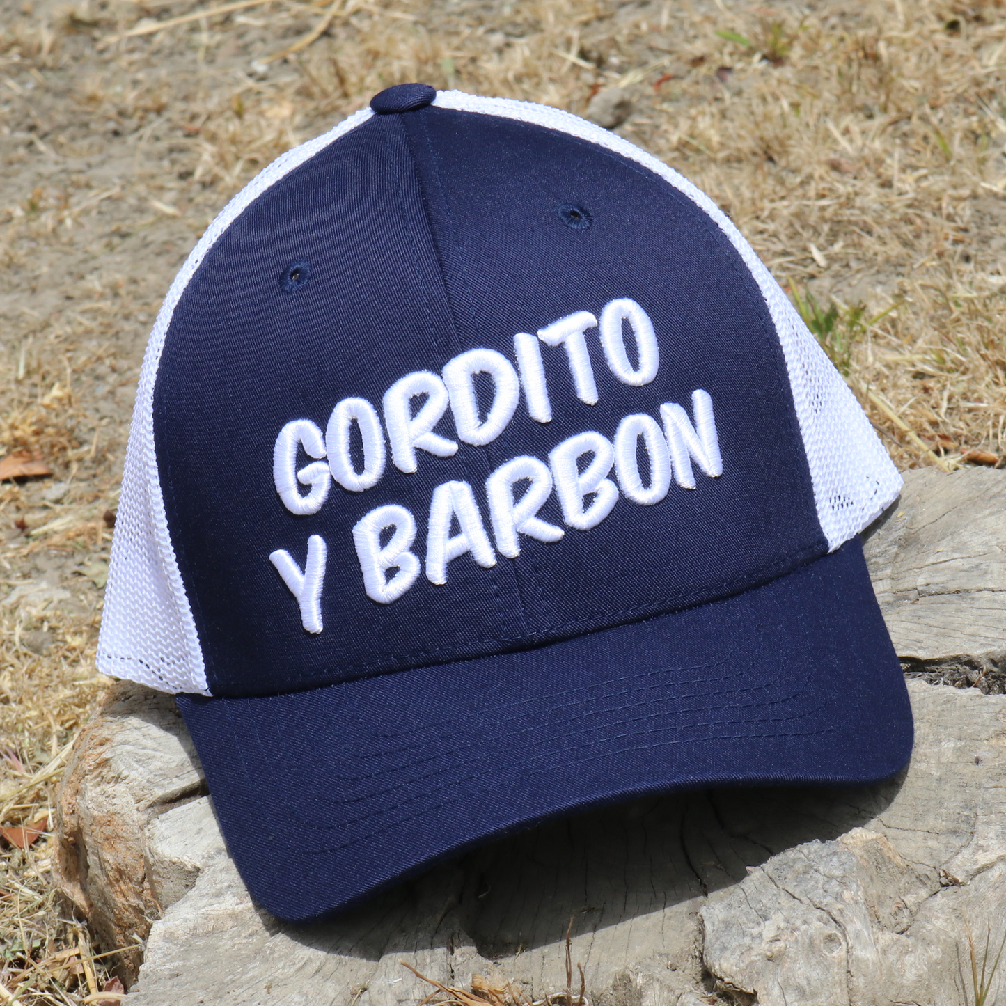 Gordito Y Barbon Dark Navy/White classic visor hat / gorra de visera clasica