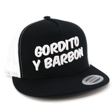 Gordito Y Barbon Black/White Visera Plana