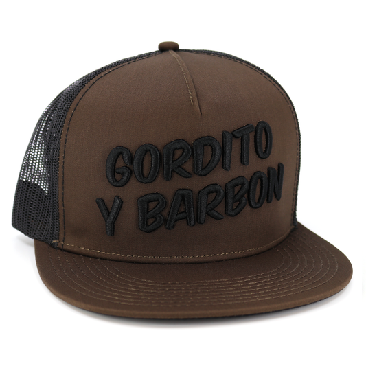 Gordito Y Barbon Coyote/Black flat visor hat