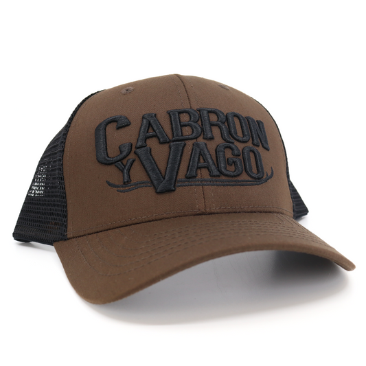 Cabron Y Vago Brown/Black classic visor hat / gorra de visera clasica