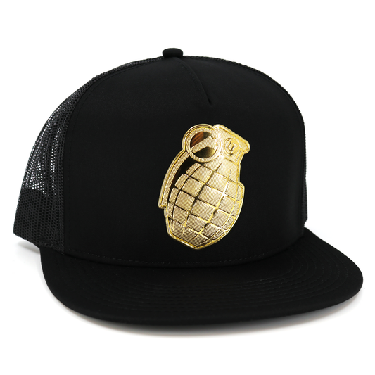 Granada Black flat visor hat