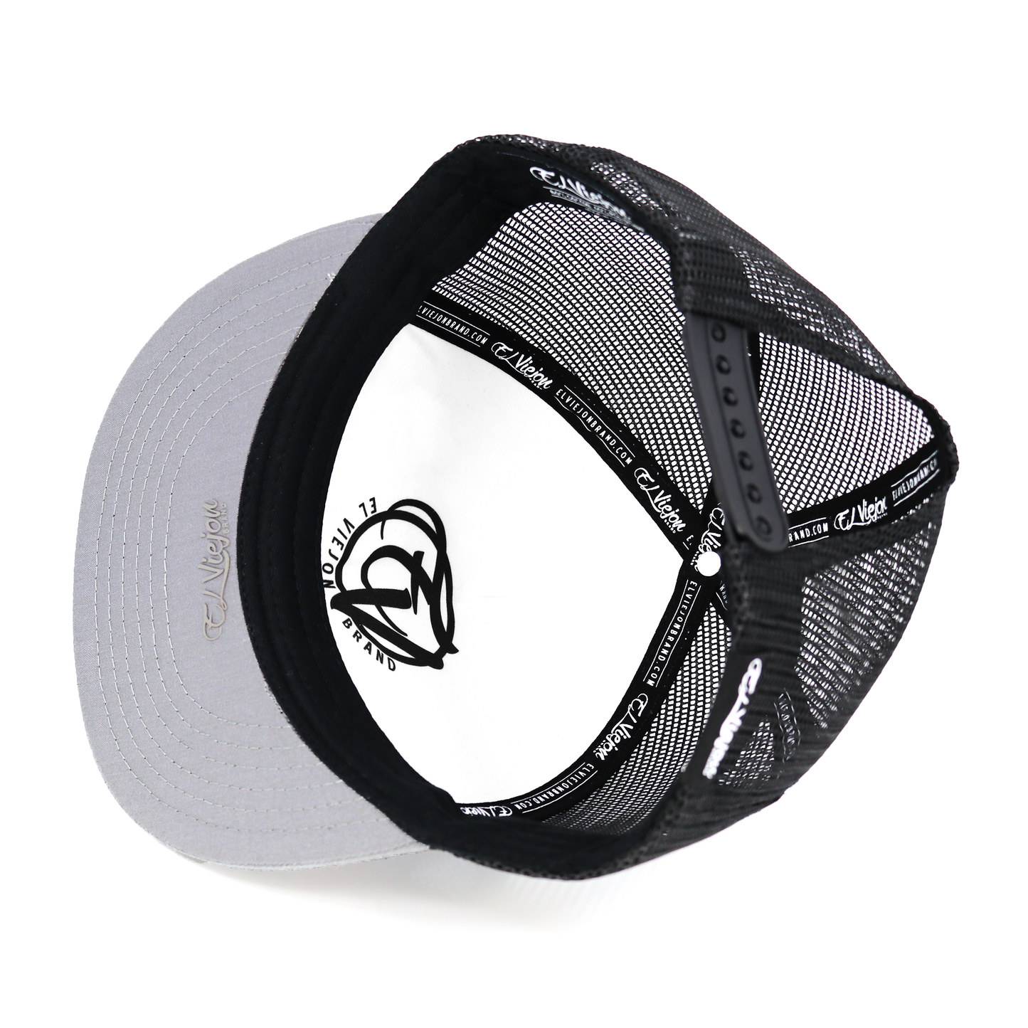 Algo Bien Grey/Black flat visor hat / gorra de visera plana